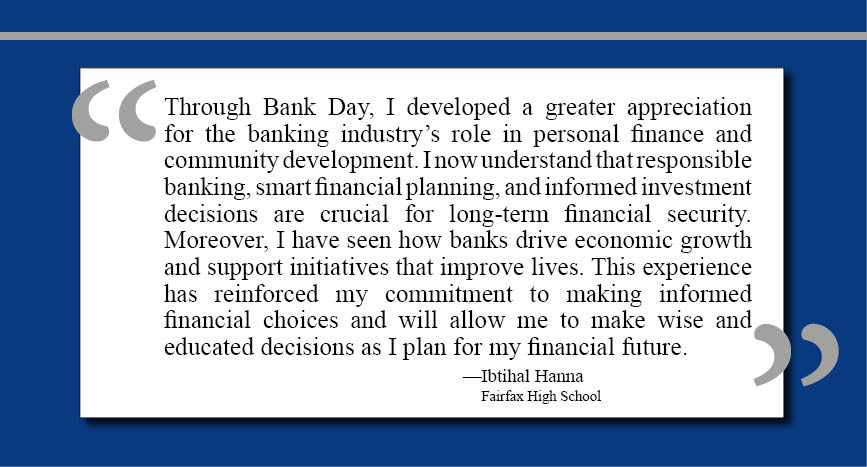 VBA Bank Day Student Quote